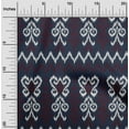 thumbnail image 1 of oneOone Cotton Poplin Fabric Chevron & Swirl Ikat Print Fabric BTY 56 Inch Wide, 1 of 4
