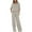 Khaki1, variant on LIaqionyy Womens 2 Piece Outfits Lounge Tunic Tops Loose Wide Leg Pants Tracksuit Fall Clothes with Pocket M-5XL