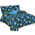 thumbnail image 2 of Ropa de cama de dinosaurio azul tamaño doble, edredón, juego de sábanas y funda de almohada, peluche para niños y adolescentes., 2 of 6