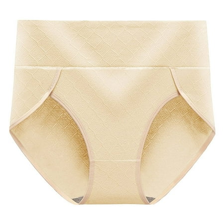 Womens Plus Size Underwear Women s Large Size High Waist Panties Fashionable Women s Panties High Waisted Seamless Underwear for Women Beige 3XL