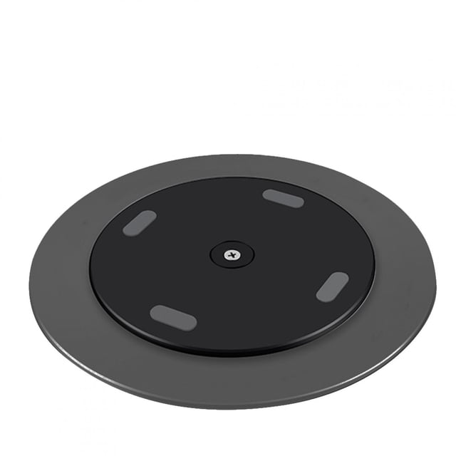 Base de Moniteur d'Ordinateur Rotative 360 Degrés Gris Foncé Support en Alliage d'Aluminium Mat