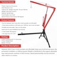 thumbnail image 4 of Hydraulic Hitch-Mount Truck Crane Professional 2-Inch Hitch Receiver, 3 Adjustable Capacities: 500 lbs, 750lbs, 1000 lbs(MAX) Red, 4 of 7