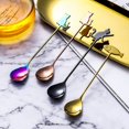 thumbnail image 2 of Lubelski Cute Cat Fish Coffee Stirring Dessert Stainless Steel Milk Tea Spoon Flatware, 2 of 9