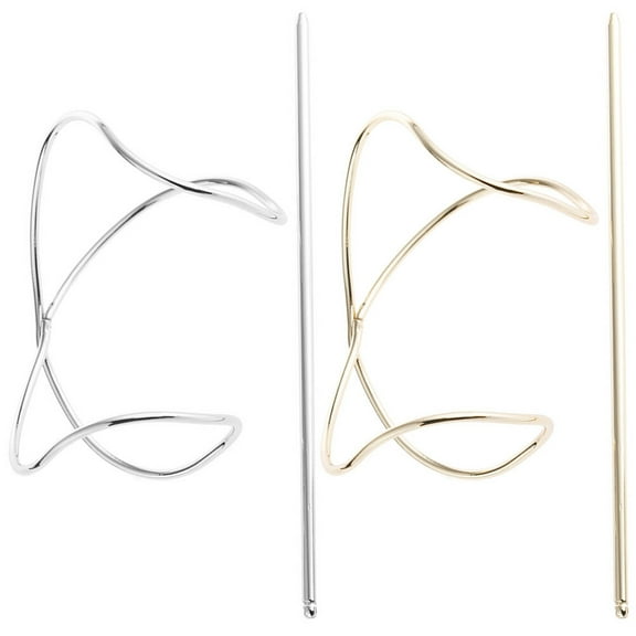 Beaupretty Elegant Metal Hair Accessories Assorted Colors Alloy for Hairstyling 2Pcs