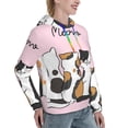 thumbnail image 6 of Lsque Cute Cats Pattern Casual Women's Hoodie,Hooded Sweatshirt with Kangaroo Pocket,Pullover Hoodie with Eye-catching Drawstrings-Small, 6 of 7