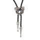 thumbnail image 1 of Skull Tie Dance Western Bolo Tie Collar de para - Plata antigua Fernando Lazo del bolo del cráneo, 1 of 8