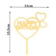 thumbnail image 1 of Decoración para tarta de feliz cumpleaños, adornos para tartas con letras acrílicas, suministros para fiestas, decoraciones para tartas negras de feliz cumpleaños para niño, 33 diseños Tan Jianjun unisex, 1 of 2