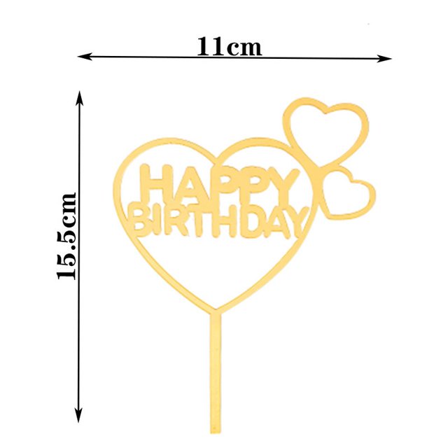 Decoración para tarta de feliz cumpleaños, adornos para tartas con letras acrílicas, suministros para fiestas, decoraciones para tartas negras de feliz cumpleaños para niño, 33 diseños Tan Jianjun unisex