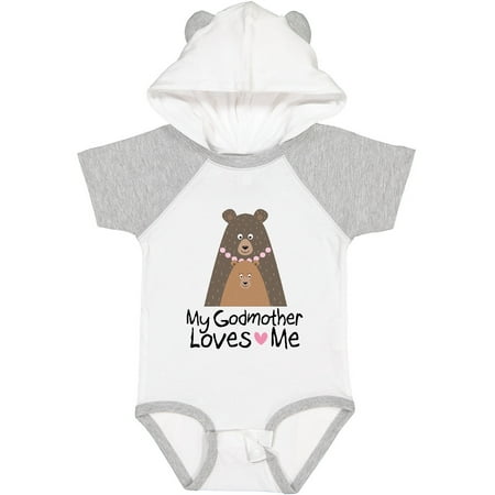 

Inktastic My Godmother Loves Me Godchild Bear Gift Baby Boy or Baby Girl Bodysuit