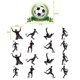 thumbnail image 5 of Football Themed 32pcs Latex Balloon Pull Flag Cake Card Set Soccer Party Decoration Supplies, 5 of 5