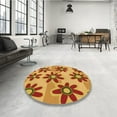 thumbnail image 4 of Ahgly Company Tapis d'Intérieur Lavables à la Machine, Carrés de Pamplemousse de Transition, Carrés de 5', 4 of 7