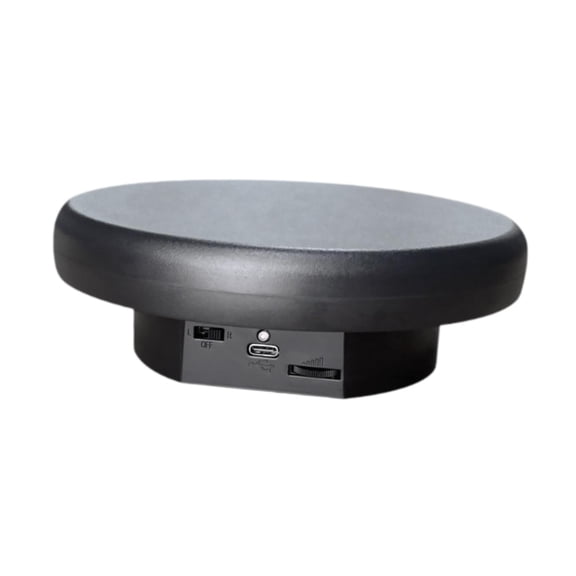 Menolana Motorized Electric Turntable Platform 360 Degree Revolving Multipurpose Automatic Display Tray with USB Cable for Superstore 16cm Black