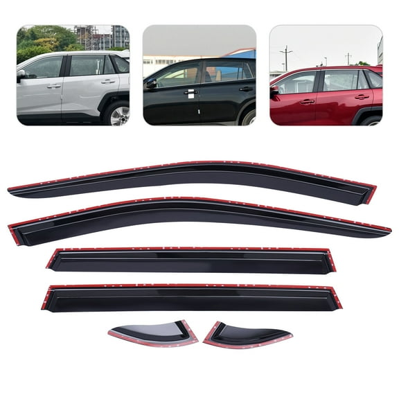 For Toyota RAV4 2019 2020-2022 Window Wind Deflector Door Visor Rain Guard Black Window Wind Guards