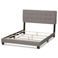 thumbnail image 4 of Baxton Studio Audrey Fabric Tufted Queen Bed in Light Grey, 4 of 8