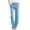 Light Blue, variant on Patlollav Womens Summer Casual Loose Cotton and Linen Pocket Solid Trousers Pants