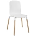 thumbnail image 1 of Modway 18" Modern Wood Dining Side Chair, White Finish, 1 of 5