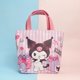 thumbnail image 1 of Sanrio-Bolso de mano de Hello Kitty Cinnamoroll para niños, bolsa de Pu de Anime, Kuromi My Melody, caja de almuerzo de dibujos animados para estudiantes, bolsa Bento, Juguetes xuanjing unisex, 1 of 2