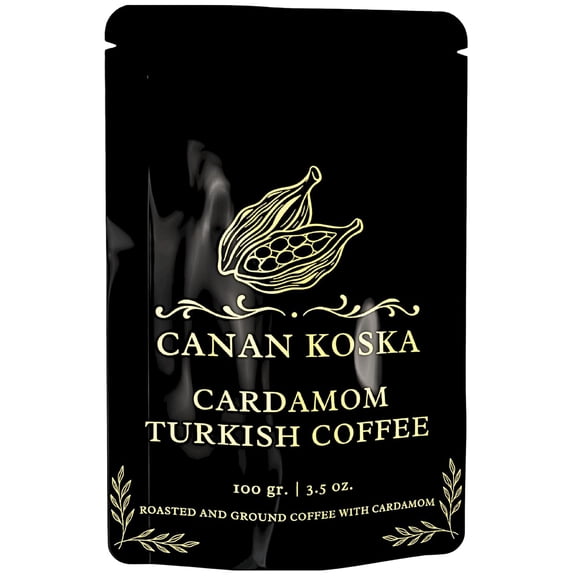 Canan Koska Turkish Coffee Medium-Dark Roast Ground Coffee, 100g, 1-Count