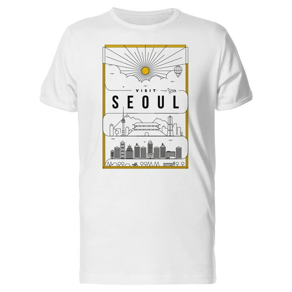 Visit Seoul Poster T-Shirt Men -Image by Shutterstock, Male 3X-Large