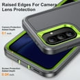 thumbnail image 5 of For Samsung A36 Case Military Grade Dual Layer Shockproof Phone Cover Build With Kickstand Dustproof Drop Proof Protective Case for Galaxy A36 6.7"(Gray/Green), 5 of 8