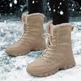 thumbnail image 2 of Women's Boots Winter Boots Insulated Lined Outdoor Cold Weather Thermal Comfortable Traction Sole, 2 of 9