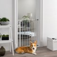 thumbnail image 2 of PawHut 29"-32" Pet Gate with Door Pressure Fit Dog Gate for Stairs, White, 2 of 10