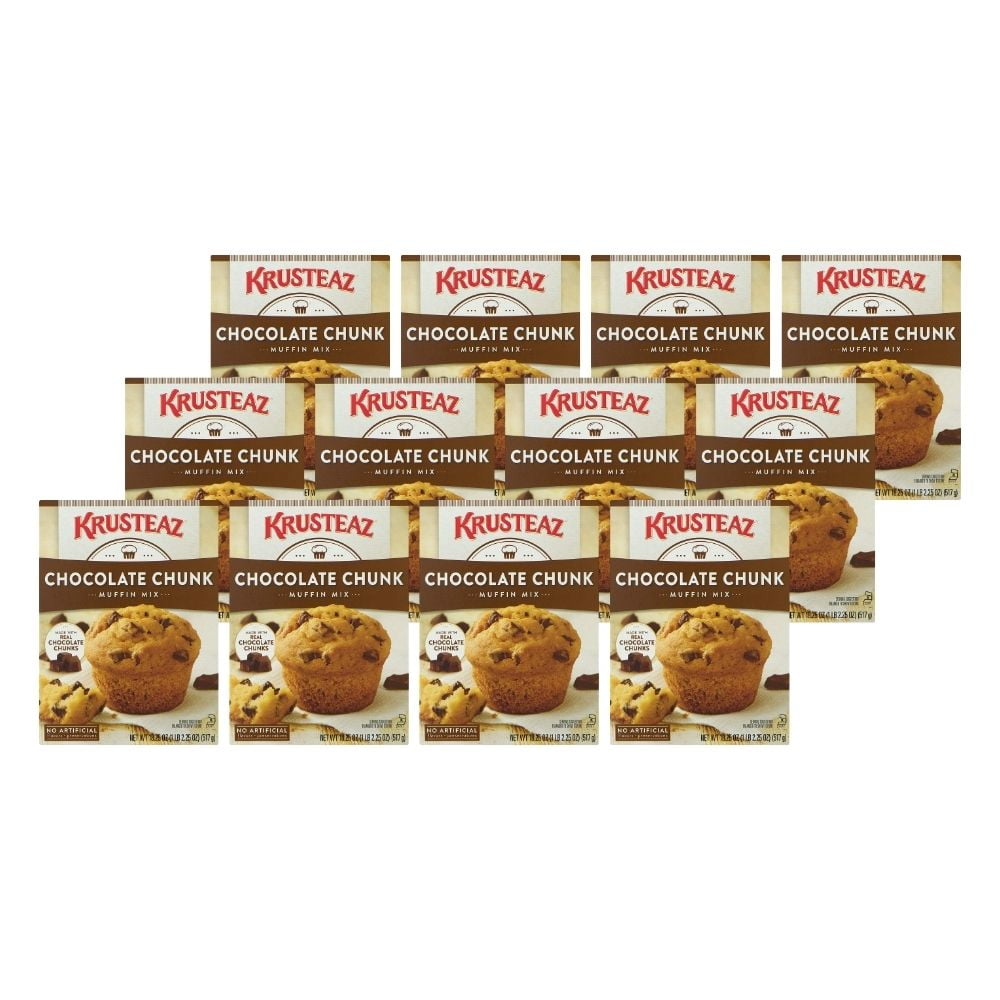 Krusteaz Chocolate Chip Muffin Mix, 18.25 oz. (Pack of 12)