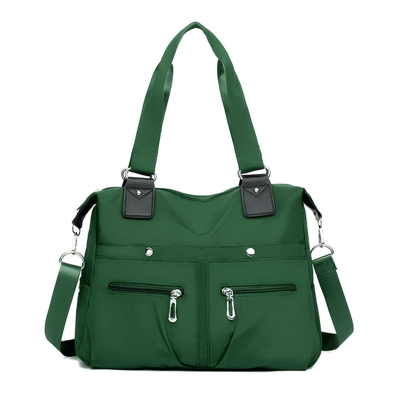 Kripyery Women Handbag Waterproof Nylon Shoulder Strap Top Handle Zipper  Ladies Crossbody Tote Bag Purse Shopping Use