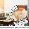 thumbnail image 4 of Cute Oven Mitts,Multicolor Christmas Forest Pattern Oven Mitt 2-Pack Set,Kitchen Gloves for Oven,Heat Resistant Oven Mitts 7.7"x12", 4 of 7