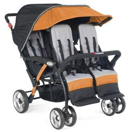 Foundations Quad Sport 4-passenger Stroller in Orange