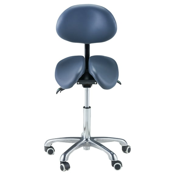 Master Massage Berkeley MS14D Ergonomic Saddle Stool with Backrest-Royal, Blue