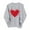 A Gray, variant on Womens Tops Petite Size Women's Round Neck Valentine's Day Printed Heart Shape Print Sweatshirt Long Sleeved Top Loose Sweatshirt Sweatshirt for Women Graphic Beige Xs