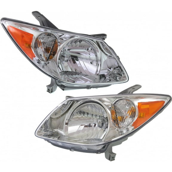 For 2005-2008 Pontiac Vibe Headlight Driver and Passenger Side DOT Certified Bulbs Included GM2502249 GM2503249-Replaces 88973540, 88973539 ;