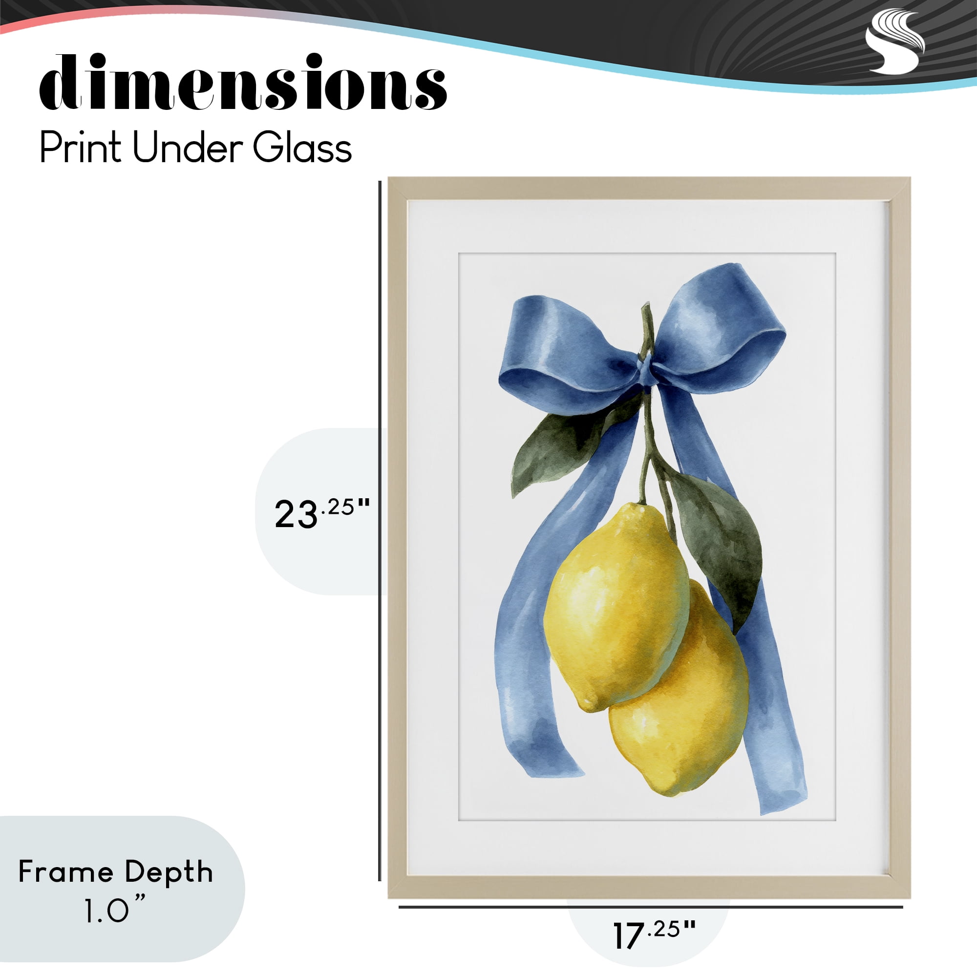 Stupell Industries Sweet & Sour Lemons Birch Framed Print Under Glass, design by Petal Prints Design
