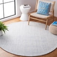 thumbnail image 2 of SAFAVIEH Marbella Kire Geometric Area Rug, Blue/Ivory, 4' x 4' Round, 2 of 11
