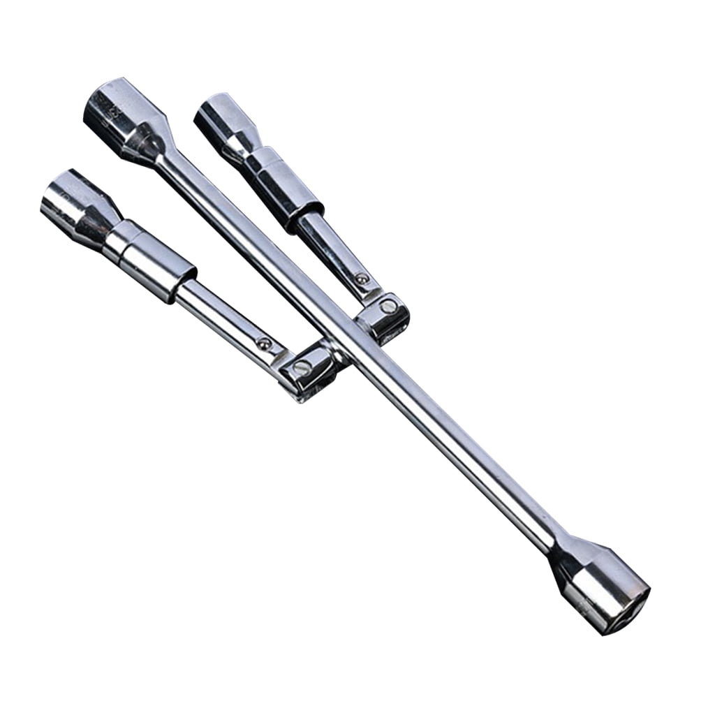 14 Inch Foldable for Cross Wrench Folding Lug Wrench 4 Way Sliding Lug