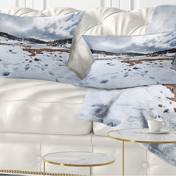 Designart 12" x 20" Multi-color Polyester Throw Pillow