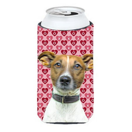 

Hearts Love and Valentines Day Jack Russell Terrier Tall Boy bottle sleeve Hugger