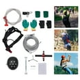 thumbnail image 4 of Aiqidi Backyard Zipline Kit Stainless Steel Spring Brake Zip Lines with Helmet Gloves for Kids, 4 of 12