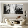 thumbnail image 2 of Large nordic white abstract wall white 3D texture painting black and white painting modern living room abstract painting minimalist art,(51*102cm)20*40 Inches,Unstretched,Frameless, 2 of 4