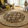 thumbnail image 2 of SAFAVIEH Heritage Genette Traditional Wool Area Rug, Charcoal/Blue, 6' x 6' Square, 2 of 9