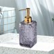 thumbnail image 5 of Dispensador de jabón líquido recargable para baño, cocina, gel de ducha, champú, loción. Envase de vidrio reutilizable con bomba, 320 ml, blanco, gris, rojo, dorado., 5 of 6