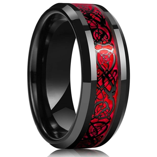 Anillo de acero inoxidable negro de Color plateado para hombre a la moda, anillo multifacético con ranura para hombre y mujer, anillo de compromiso, regalos de aniversario Dengxun unisex