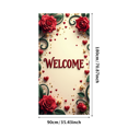 thumbnail image 3 of Welcome Decorative Banner with Roses and Hearts for Parties Events Celebrations Wedding Backdrop Party Decoration and Indoor Photography Background, 3 of 4