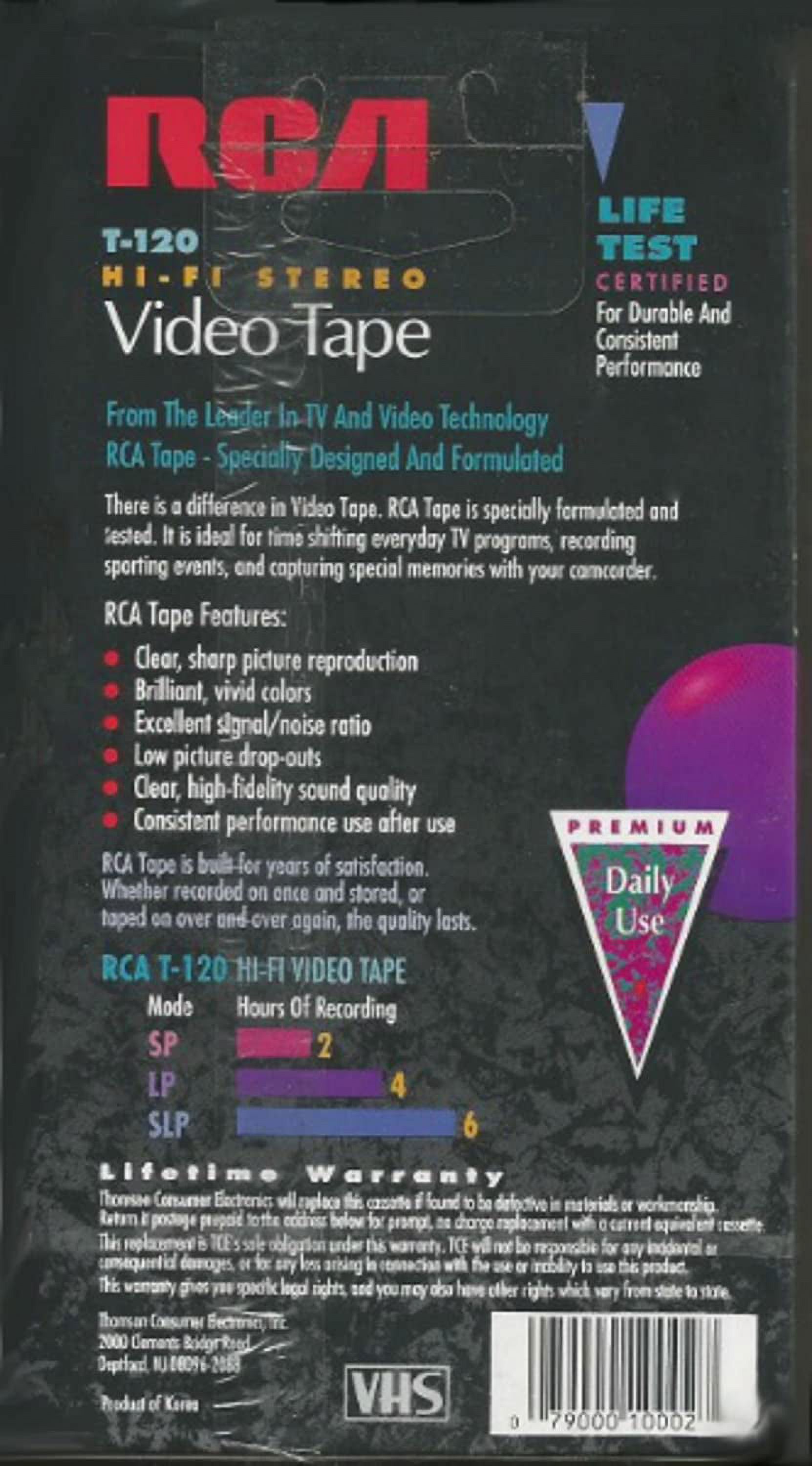 RCA T-120 VHS Videotapes, 3-Pack - image 3 of 3
