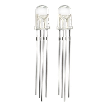 70pcs 5mm Red Blue Green 4 Pin Diode Electronics Component Emitting Light