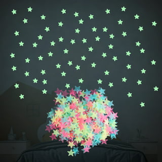 Glow Stars Stickers for Ceiling Glow in Night Stars and Moon Wall Decals,  1003 Pcs Glow Stickers for Kids Wall Decors, Nursery Bedroom Living Room