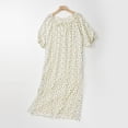 thumbnail image 2 of Oksale Cotton Night Gown for Women Cute Graphic Mid Length Sleep Dress Soft Comfortable Sleepwear Pajama Loose Fit Short Sleeve Loungewear Beige XL, 2 of 3