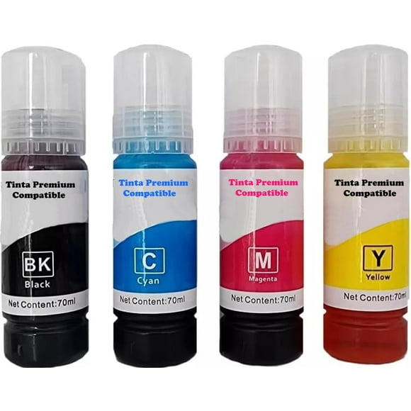 Tinta impresora y multifuncionalpara epson 544 L1110 L3110 L3150 L5190 L1210 L3210 L3250 L5290 Dye Ink 100ML 544 Alto Rendimiento Tank impresora Ryscom Refill ink