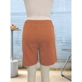 thumbnail image 4 of Omen Casual Shorts Drawstring Comfy Elastic Waist Shorts Summer Pull on Short with Pockets Brown S, 4 of 8